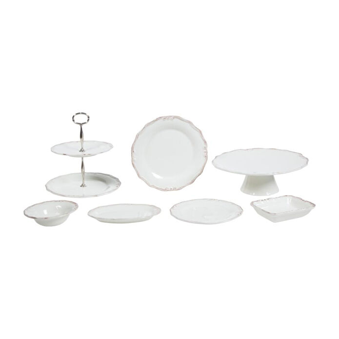 Mudo Home Ekru Ayakli Kek Standi