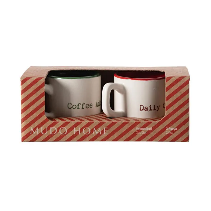 Mudo Home Daily Coffee 2'li̇ Fi̇ncan Seti̇