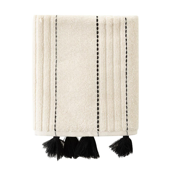 Mudo Home Linda Krem Püsküllü El Havlusu 30x50