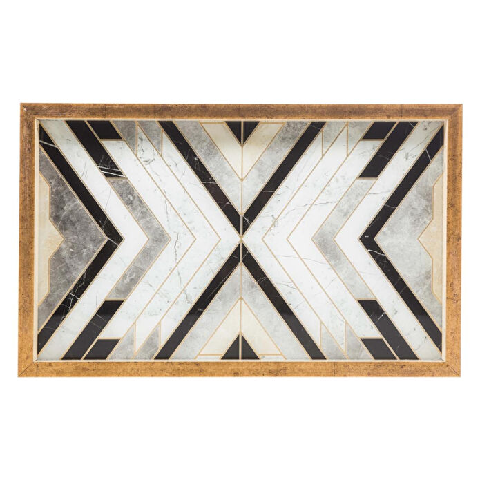 Mudo Home Line Dekorati̇f Tepsi̇ 25x40cm Gold