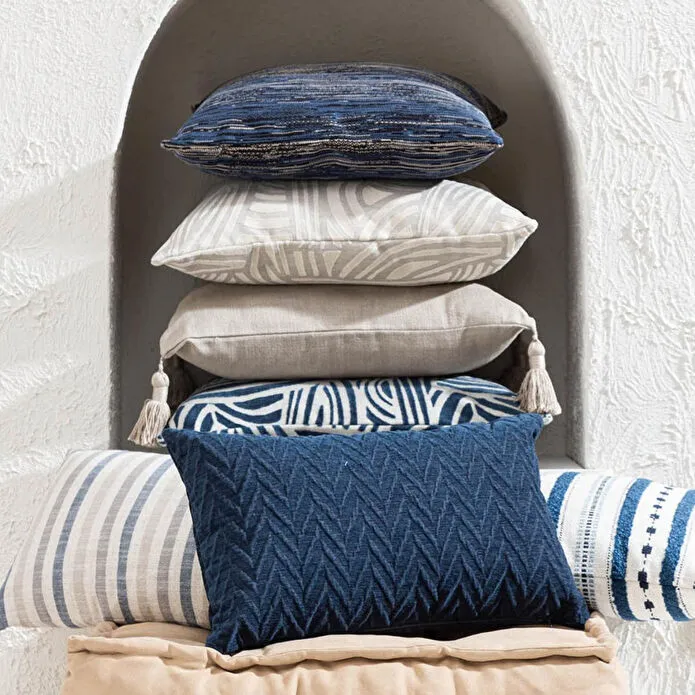 Mudo Home Alba Wave Kirlent Laci̇vert 50x50