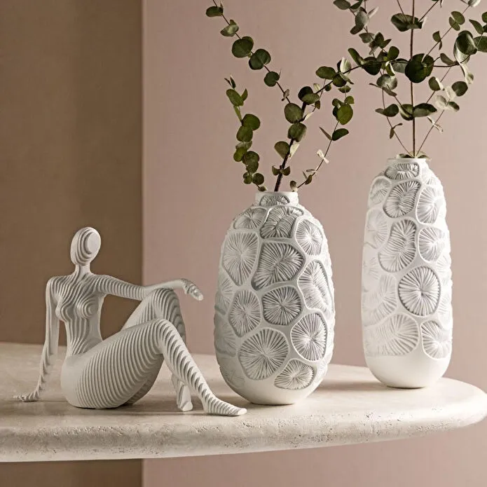 Mudo Home Camino Vazo Beyaz 13x33cm