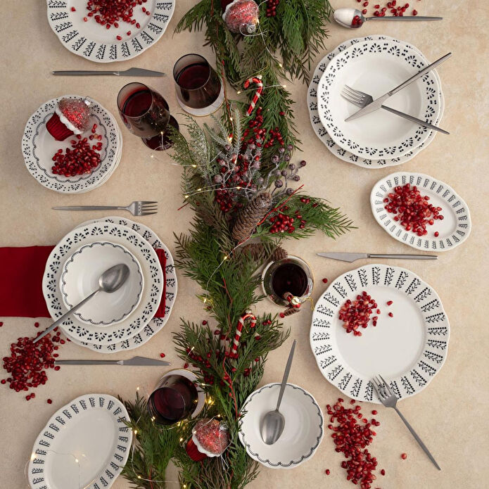 Mudo Home Black Pearl Kayik Tabak Seti̇ 2li̇