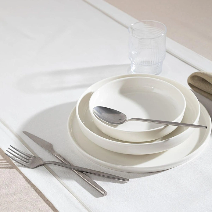 Mudo Home Ephesus White Çukur Tabak Seti̇ 22cm - 6li