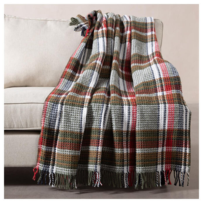 Mudo Home Oxford Kareli̇ Battani̇ye Yeşi̇l 150x200