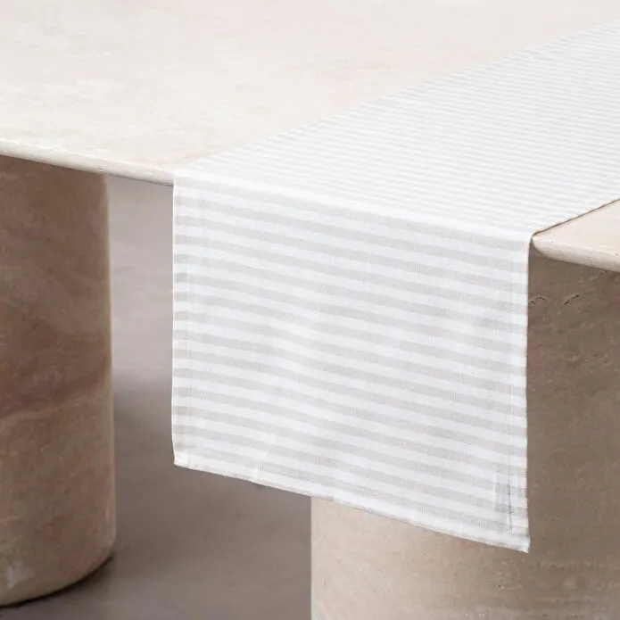 Mudo Home Betty Runner Bej Çi̇zgi̇li̇ 40x130