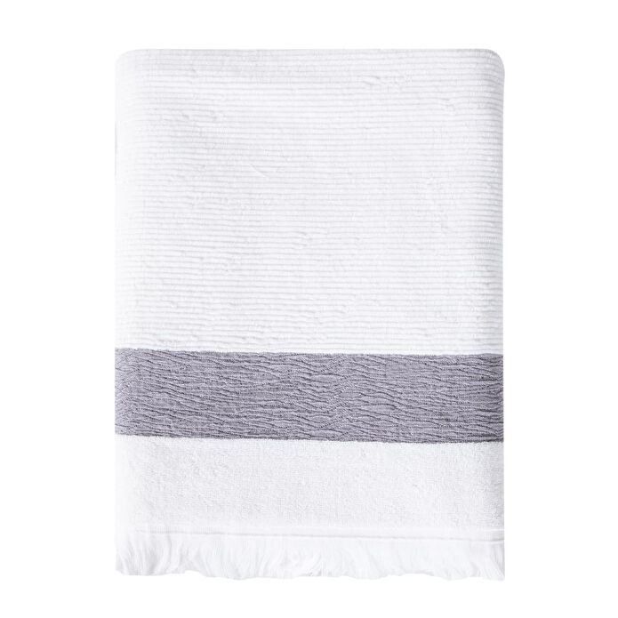 Mudo Home Borla Beyaz Banyo Havlusu 90x150