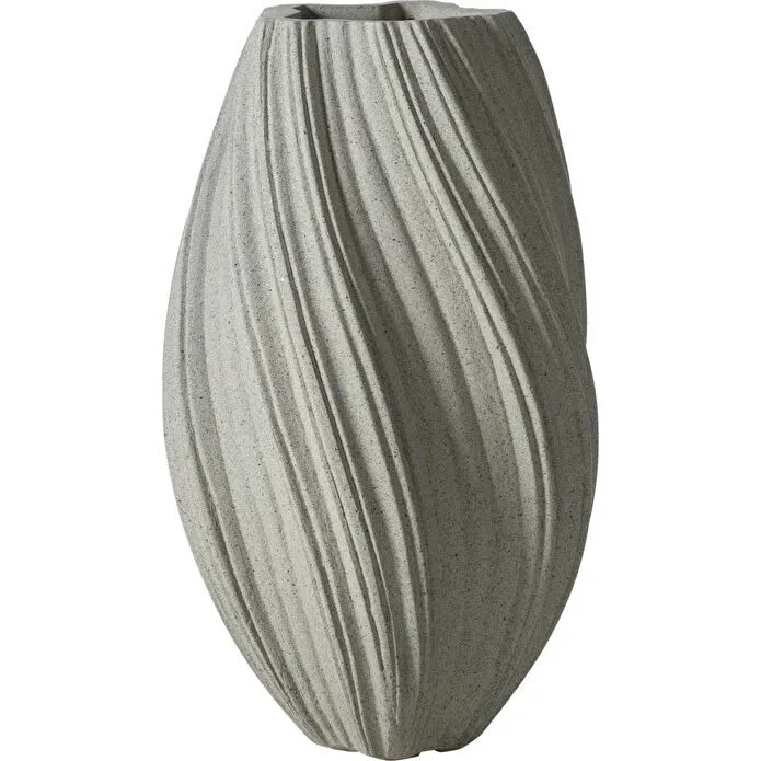 Mudo Home Spiral Vazo Bej 30x52cm