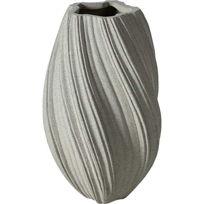 Mudo Home Spiral Vazo Bej 30x52cm