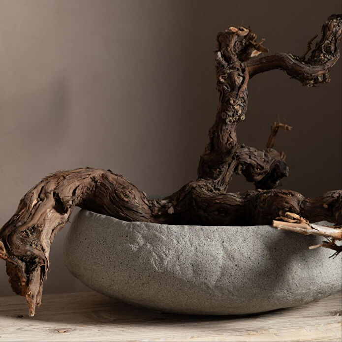 Mudo Home Earth Dekorati̇f Kase Bej 43x39x15cm