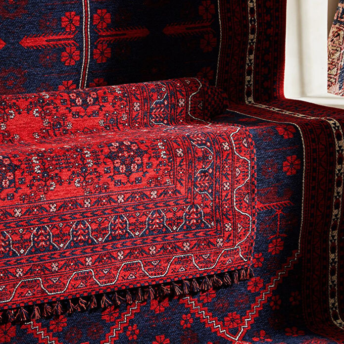 Mudo Home Jina Bold Ki̇li̇m Kirmizi Laci̇vert 80x150