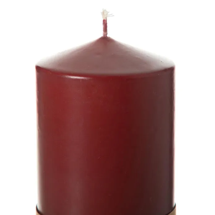 Mudo Home Sütun Mum Bordo 7x15cm