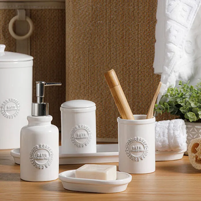 Mudo Home Barnes 5'li̇ Kutulu Banyo Seti̇ Beyaz