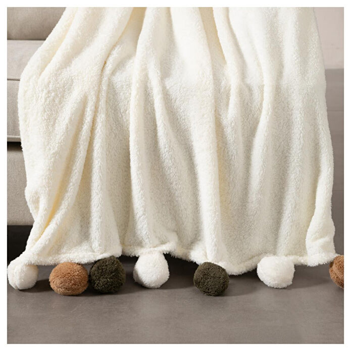 Mudo Home Ponponlu Di̇z Üstü Battani̇ye Multi 130x160