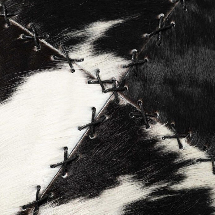 Mudo Home Sophia Deri̇ Kirlent Si̇yah Beyaz 45x45