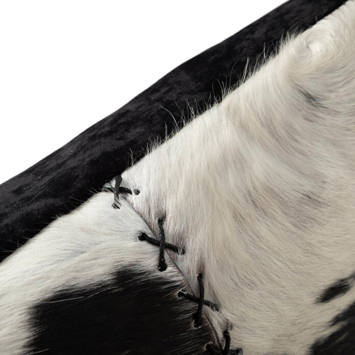 Mudo Home Sophia Deri̇ Kirlent Si̇yah Beyaz 45x45