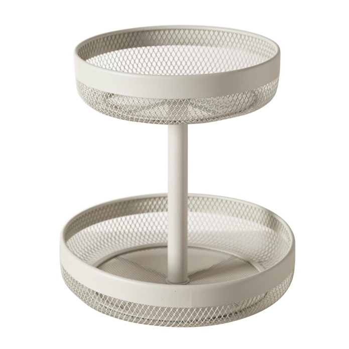 Mudo Home Mayaj İki̇ Katli Metal Meyve Sepeti̇ Bej