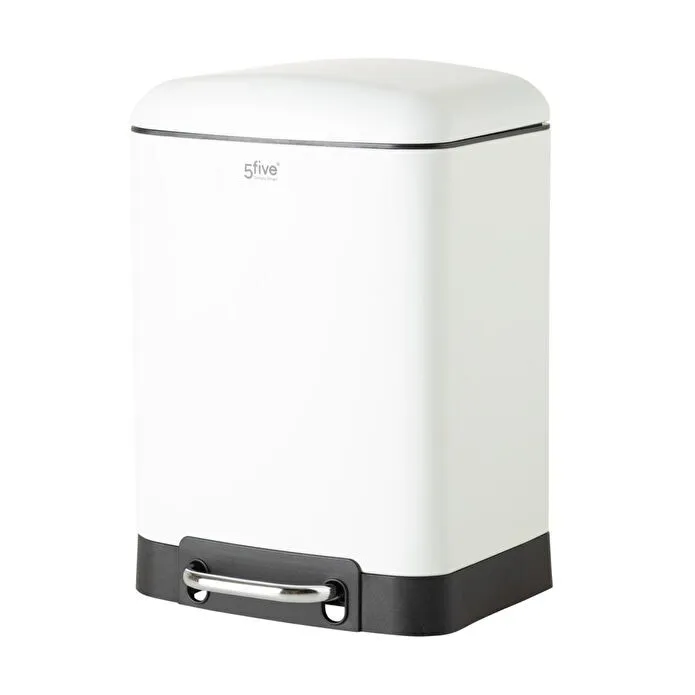 Mudo Home 5five Boho Çöp Kovasi Beyaz 6 Lt