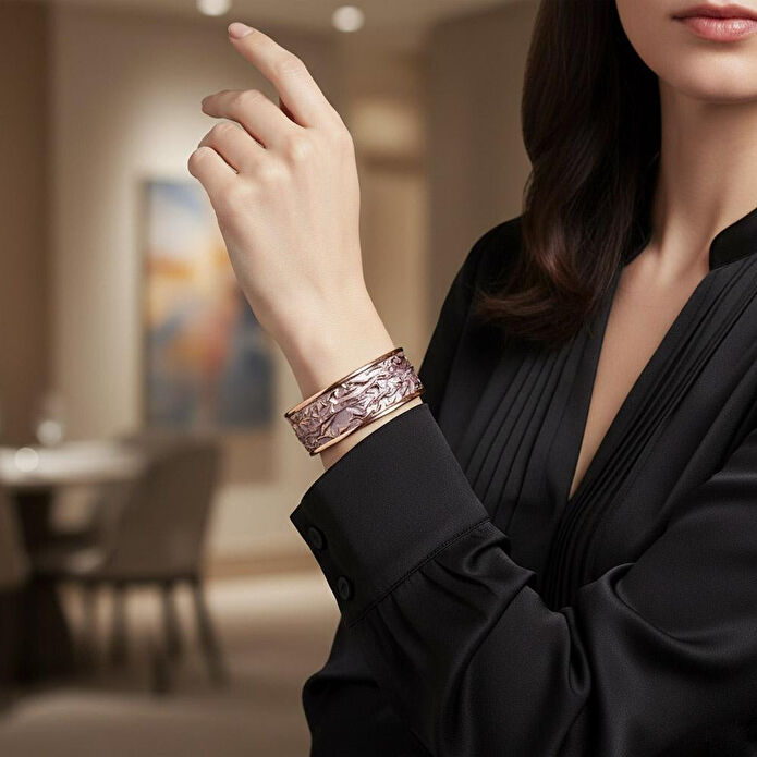 Coho Objet Coho Velvet Moon Renkli Bakır Bileklik