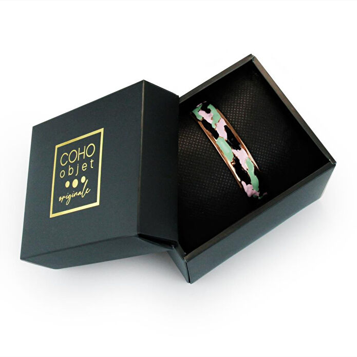 Coho Objet Coho Mine El İşleme Ground Renkli Bakır Bileklik