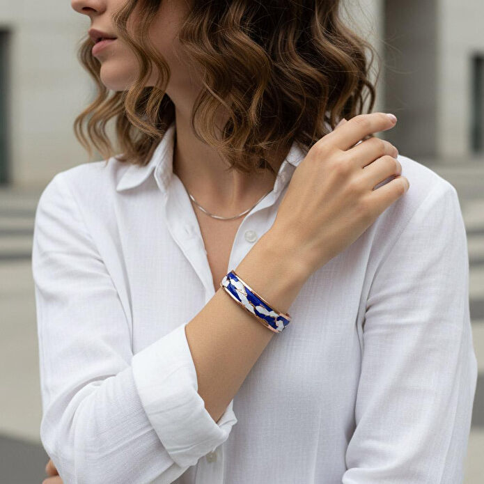 Coho Objet Coho Mine El İşleme Ocean Renkli Bakır Bileklik