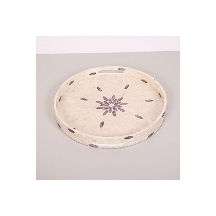 Mylamp Pure Sedef 40 X4,5 Cm. Sedefli Mozaik Tepsi