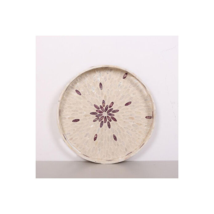 Mylamp Pure Sedef 40 X4,5 Cm. Sedefli Mozaik Tepsi