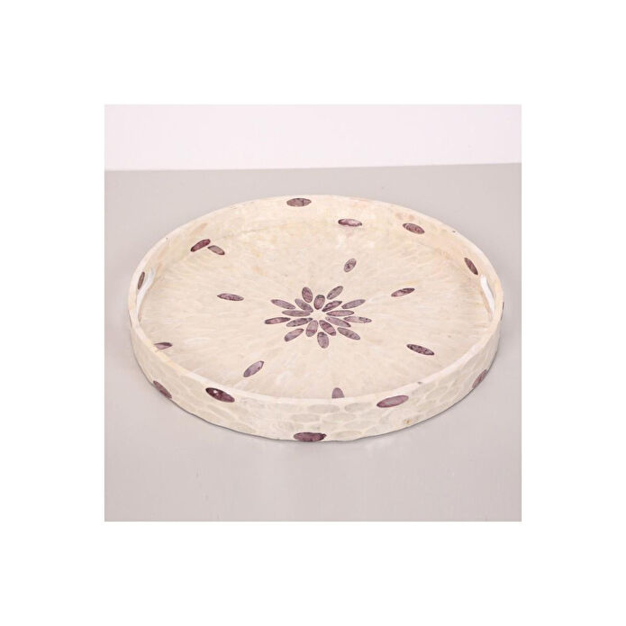 Mylamp Pure Sedef 40 X4,5 Cm. Sedefli Mozaik Tepsi