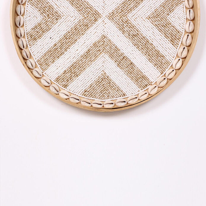 Mylamp Anadolu Boncuklu Bambu Duvar Dekoru &tepsi 34 Cm Tr005-35