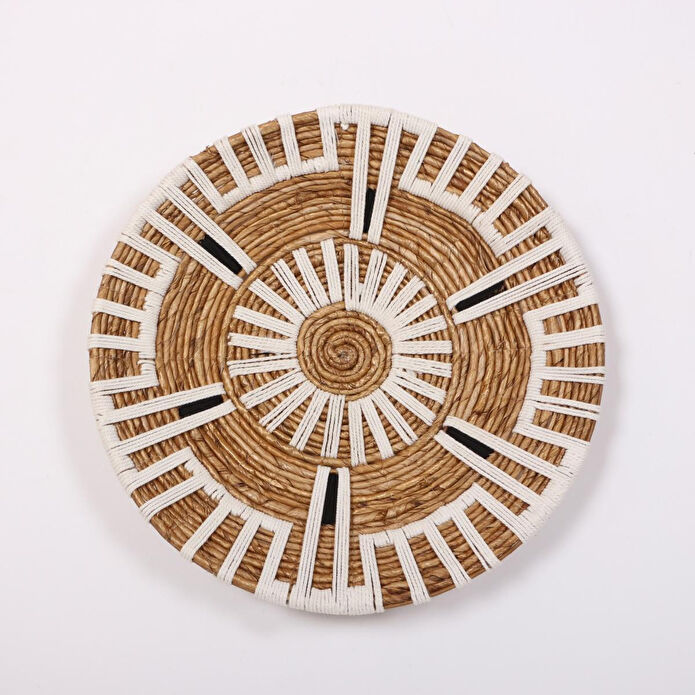 Mylamp Aspendos 50x12 cm Çap- Doğal Abaka Duvar Tabağı
