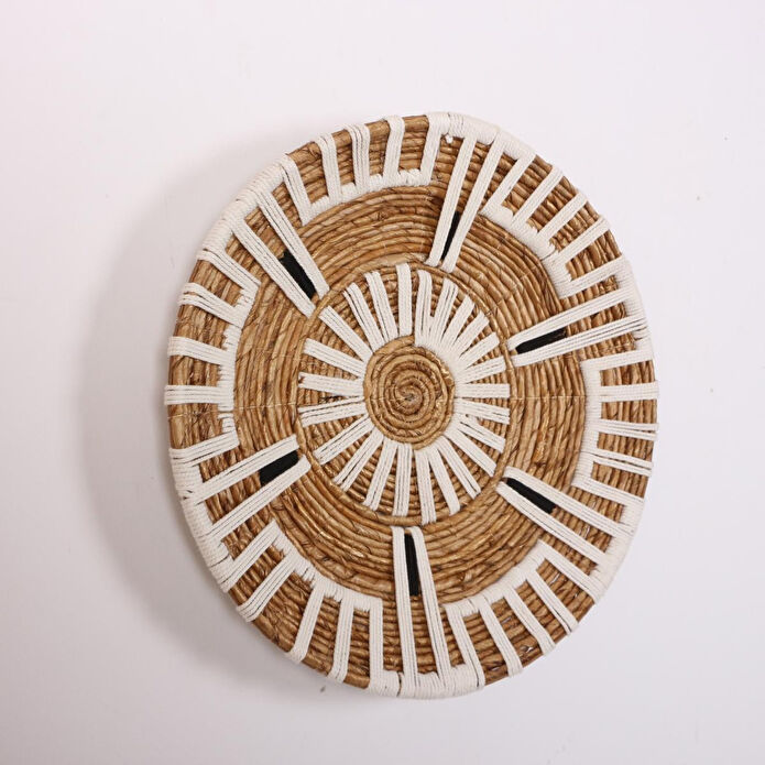 Mylamp Aspendos 50x12 cm Çap- Doğal Abaka Duvar Tabağı
