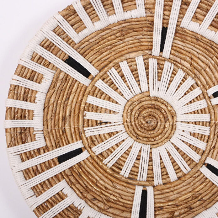 Mylamp Aspendos 50x12 cm Çap- Doğal Abaka Duvar Tabağı