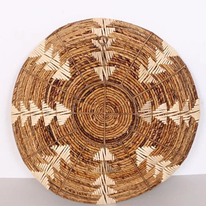 Mylamp Kaunos 60x14 Cm Çap- Doğal Abaka Duvar Tabağı