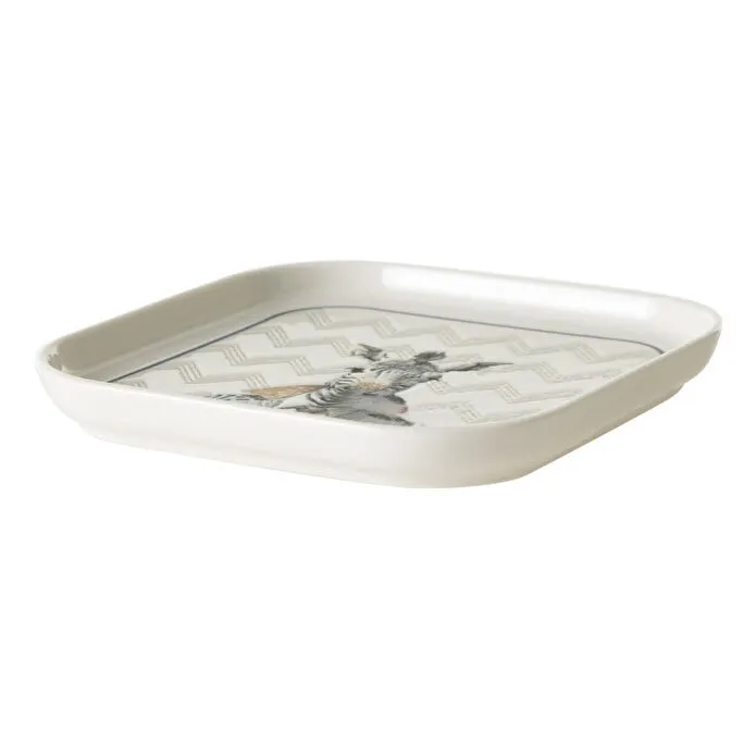 Mudo Home Iconic Kare Tabak 17cm-zebra