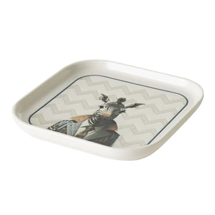 Mudo Home Iconic Kare Tabak 17cm-zebra