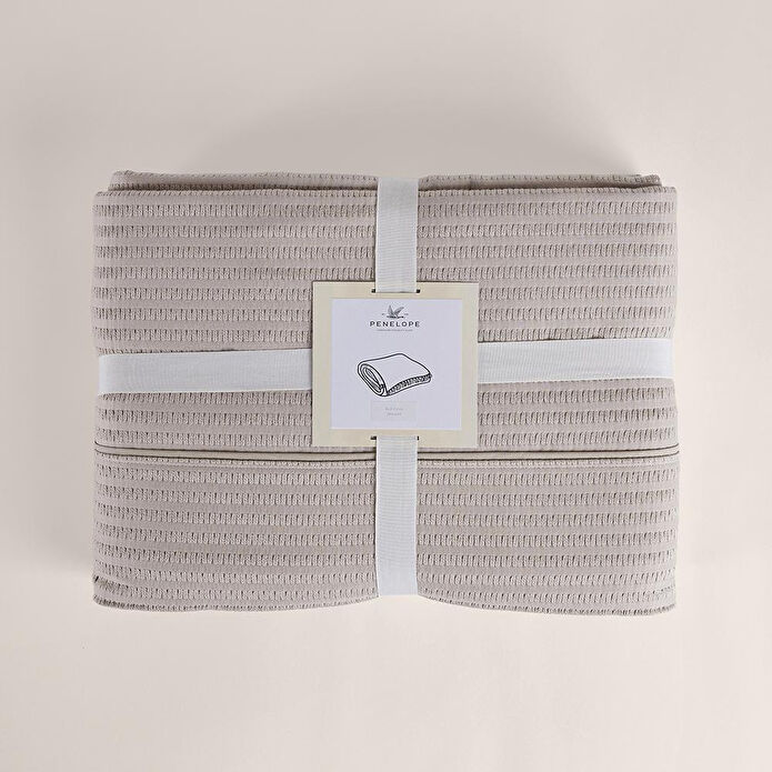 Penelope Yatak Örtüsü Takımı Bej - 260x240 Cm - Tulipa Serisi