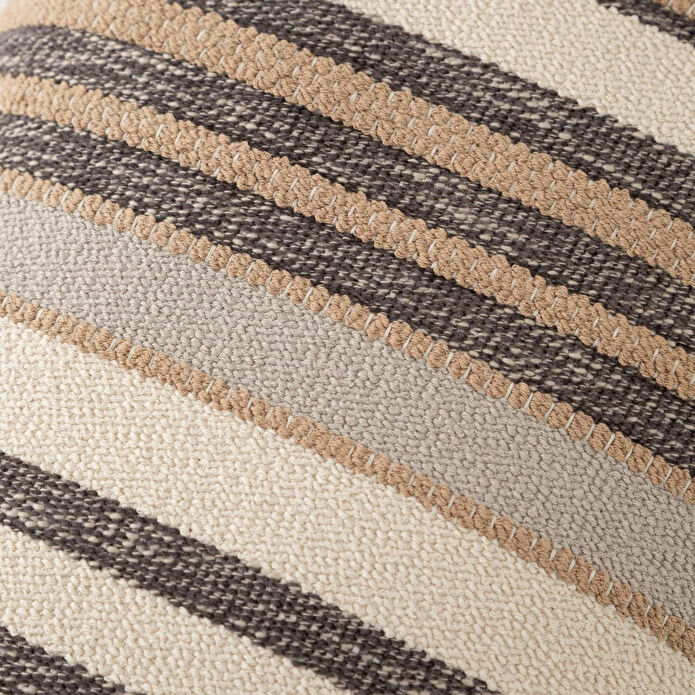 Mudo Home Eva Çi̇zgi̇li̇ Kirlent Ekru 40x70