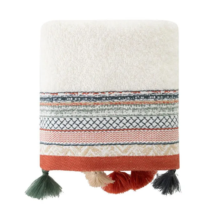 Mudo Home Lisa Krem Püsküllü El Havlusu 30x50