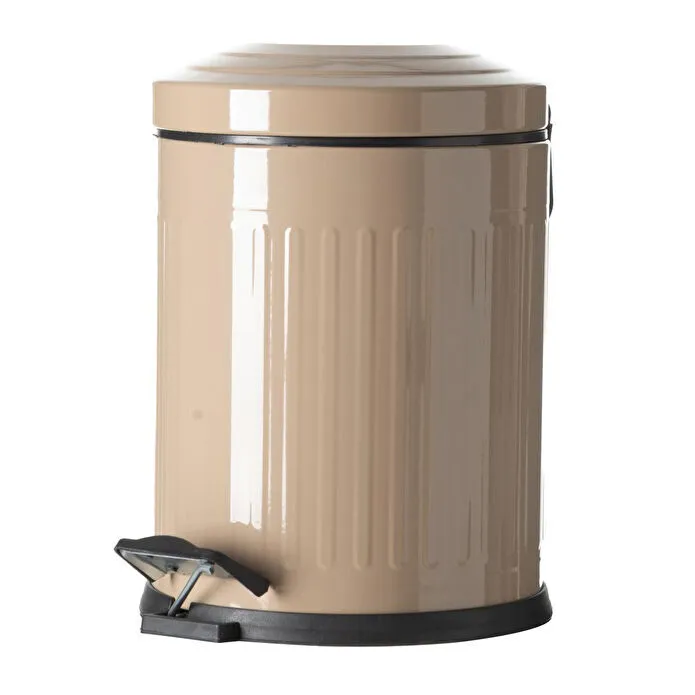 Mudo Home 5lt Pedalli Vintage Çöp Kovasi Bej