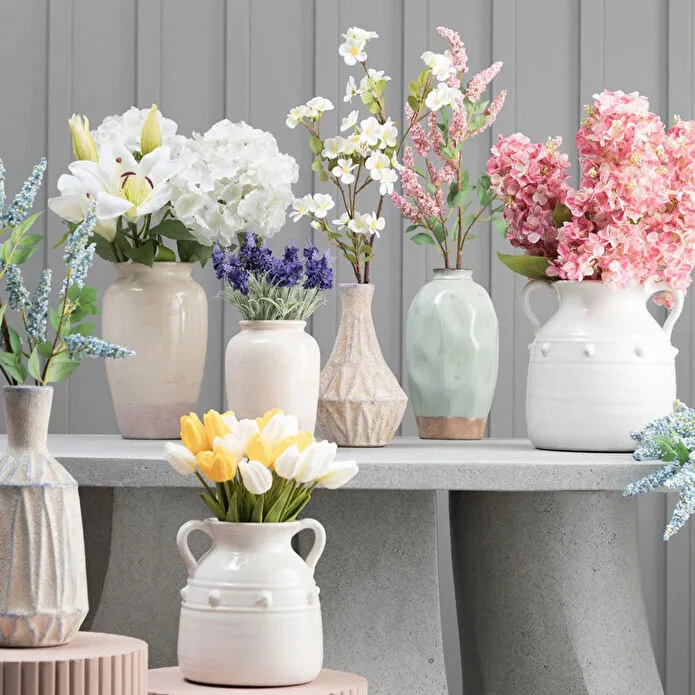 Mudo Home Single Ortanca Çi̇çek Beyaz 54cm