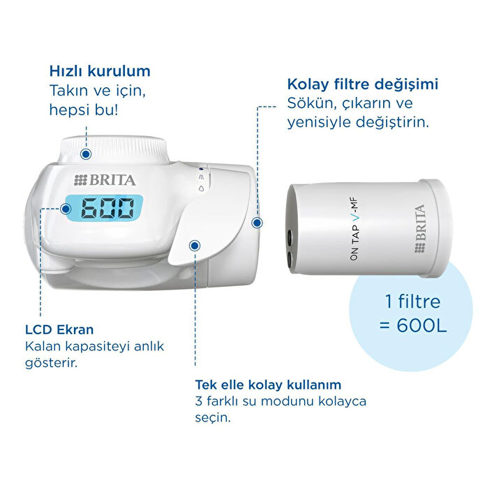 Brita On Tap Pro V-mf Musluk Üstü Filtreleme Sistemi