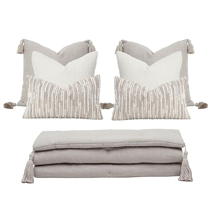 Penelope Liora Kırlent Kılıfı 35x70 Cm Ekru-bej