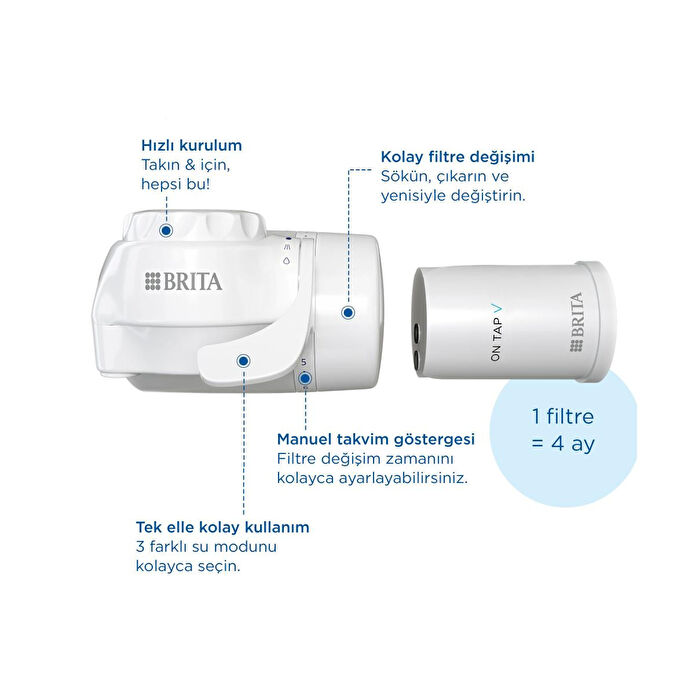 Brita On Tap V Musluk Üstü Filtreleme Sistemi