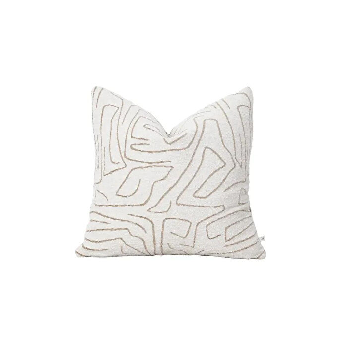 Penelope Elera Kırlent Kılıfı 45x45 Cm Ekru-bej