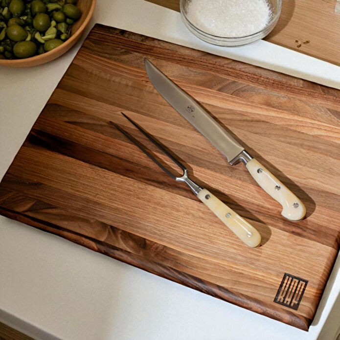 Kaf Ahşap Lüks Kesme Tahtası Ceviz - L