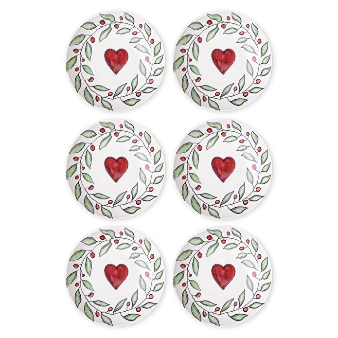 The Mia Luv Pasta Tabağı 6lı Set 19 Cm