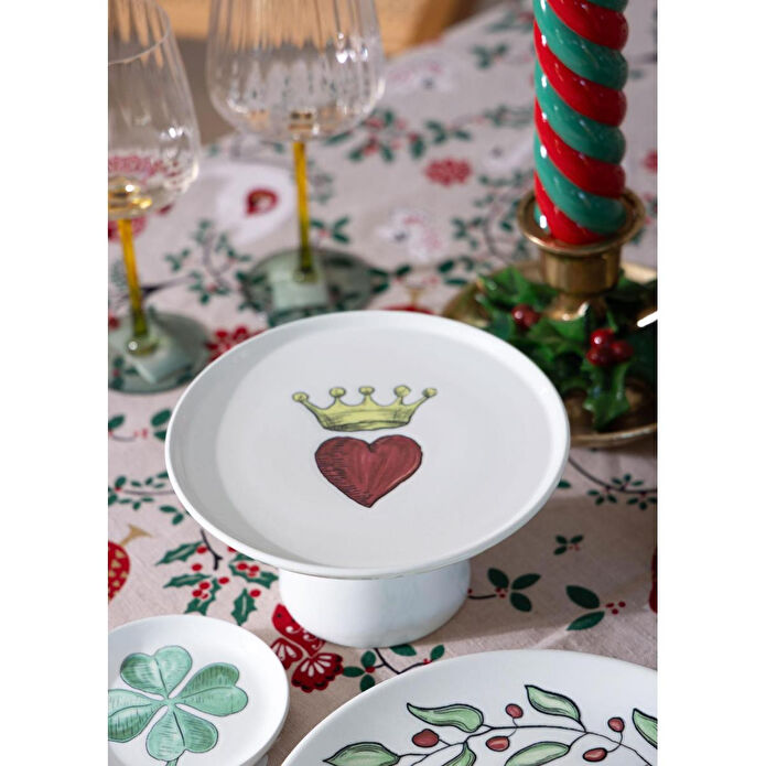 The Mia Luv Ayaklı Servis Tabağı 10x19 Cm