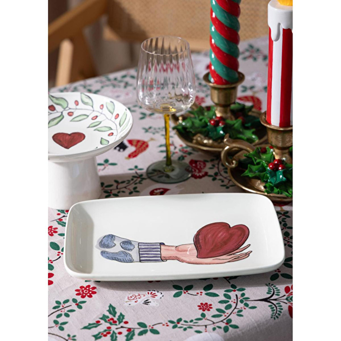 The Mia Luv Dikdörtgen Servis 33x21 Cm