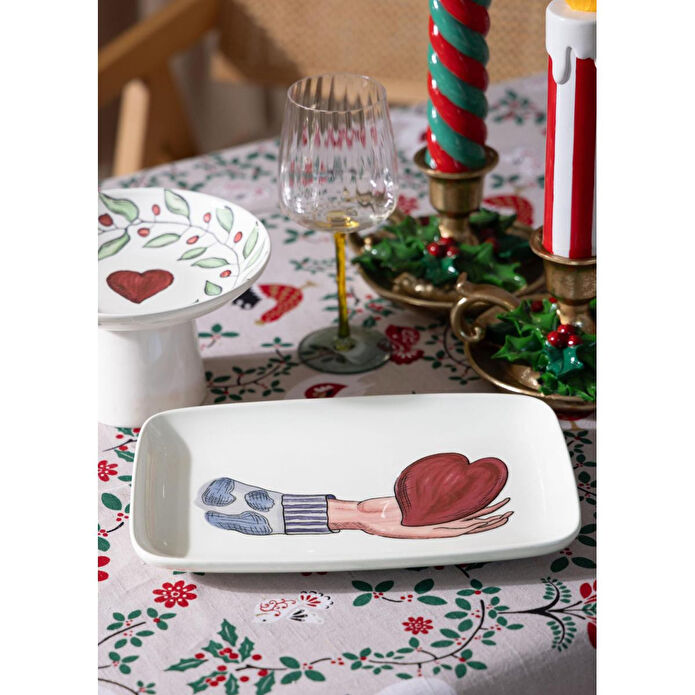 The Mia Luv Dikdörtgen Servis 33x21 Cm