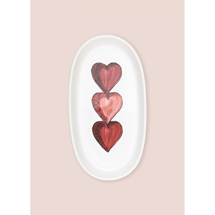 The Mia Luv Oval Servis 4lü 21 Cm